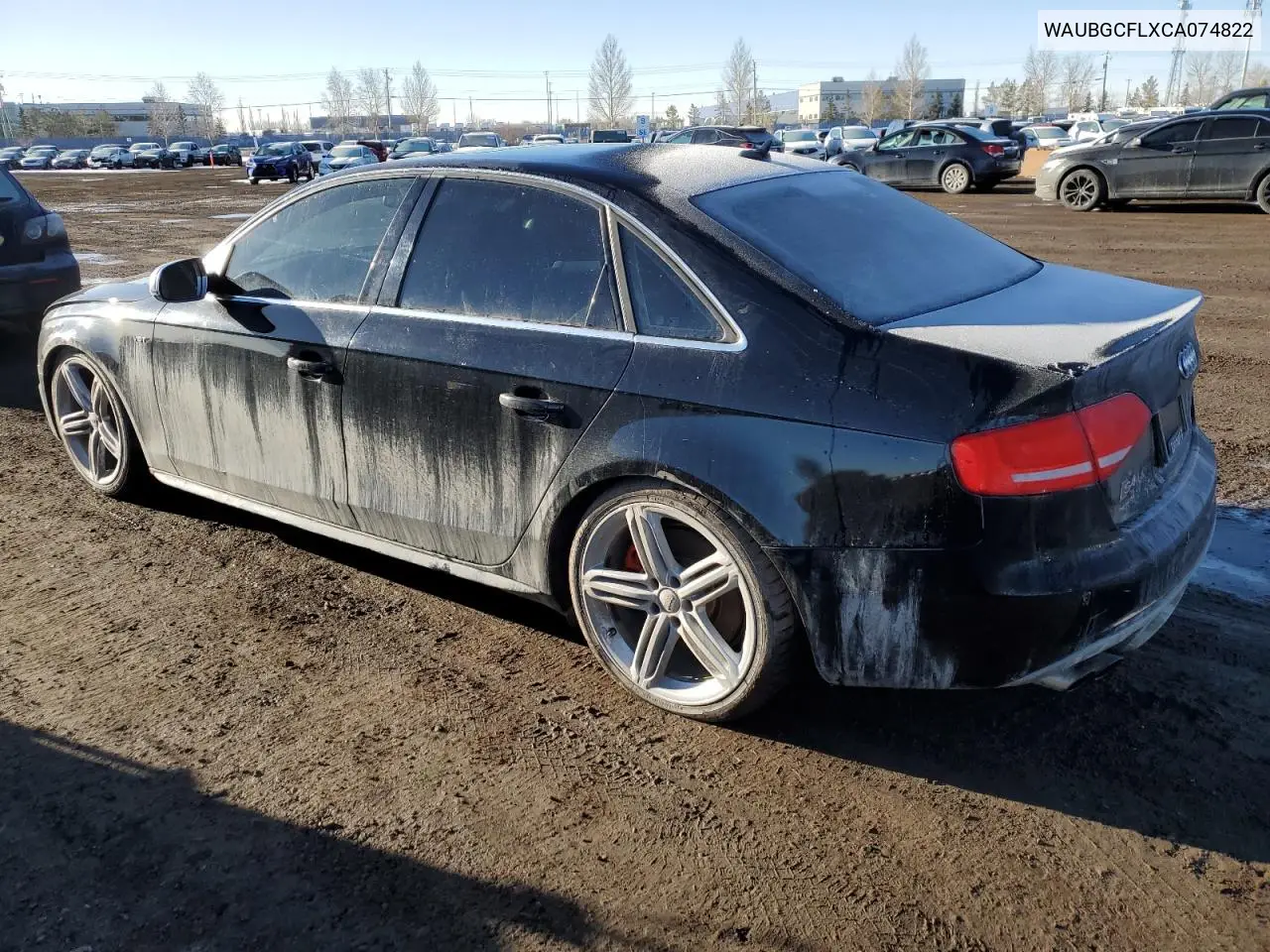 2012 Audi S4 Premium Plus VIN: WAUBGCFLXCA074822 Lot: 48277005