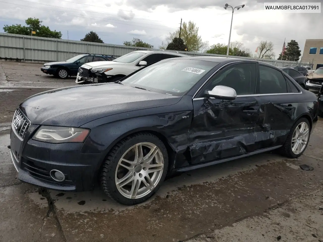 2012 Audi S4 Prestige VIN: WAUMGBFL8CA017991 Lot: 55174865