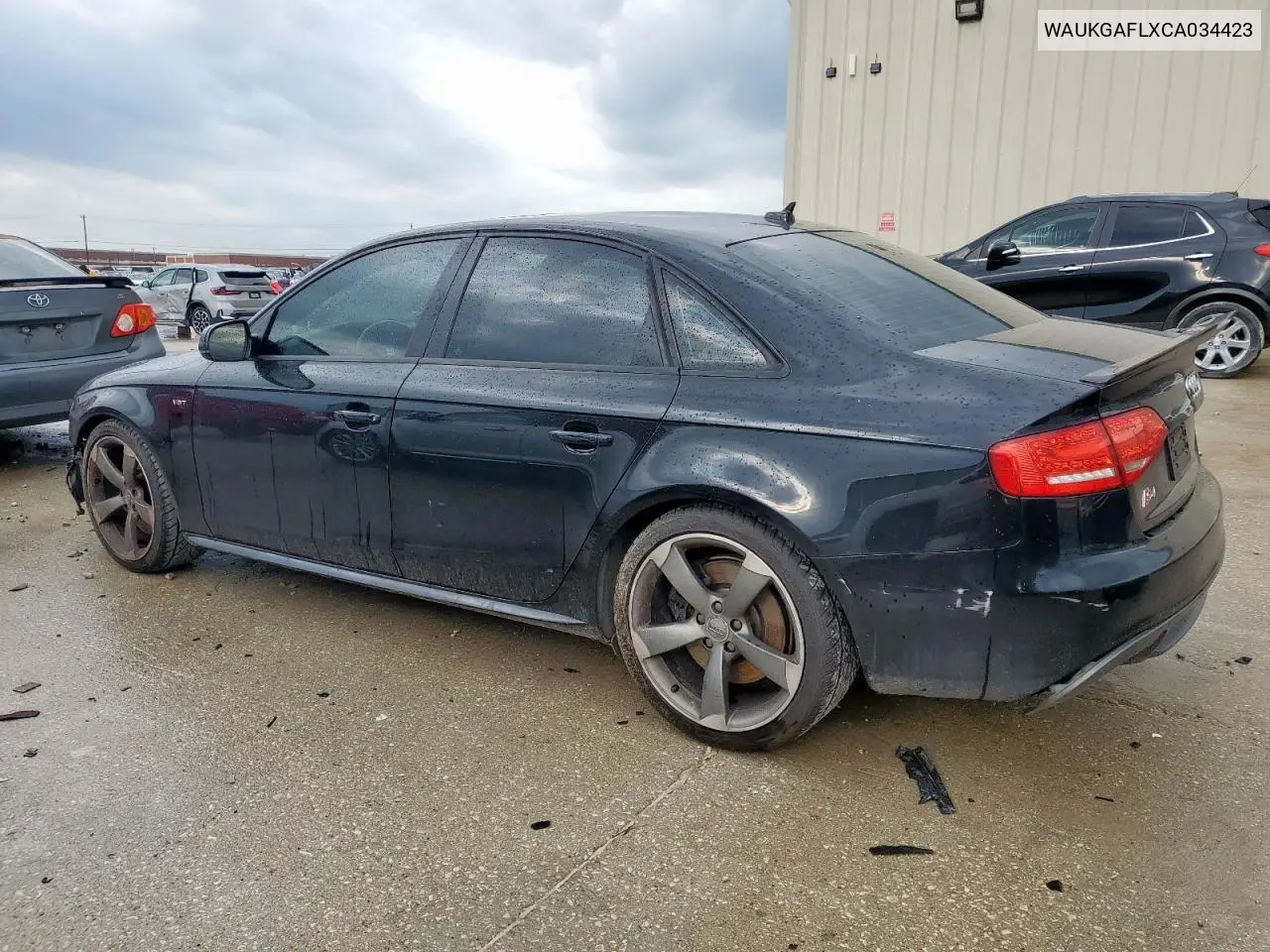 2012 Audi S4 Prestige VIN: WAUKGAFLXCA034423 Lot: 55629115