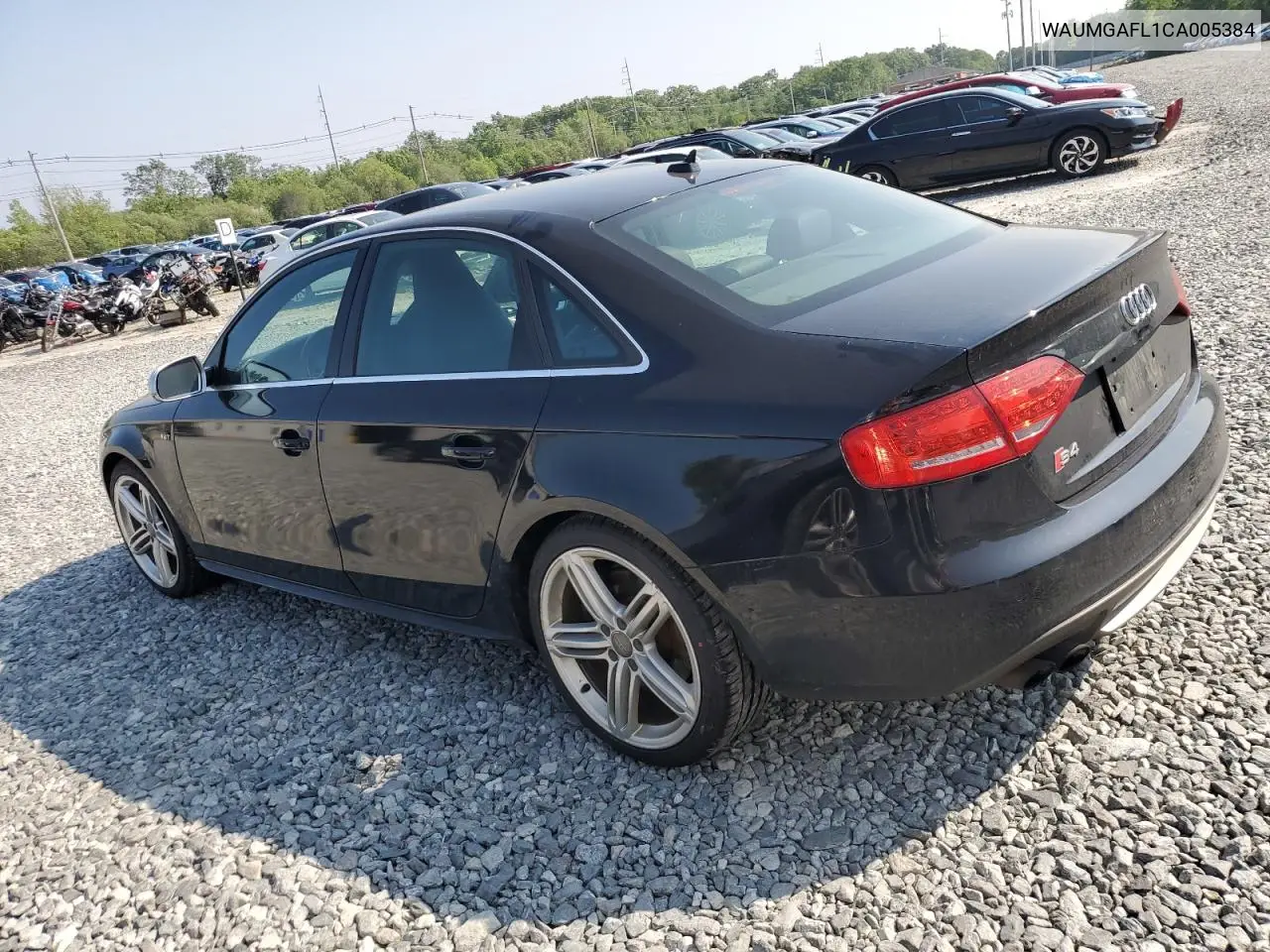 2012 Audi S4 Prestige VIN: WAUMGAFL1CA005384 Lot: 60704915