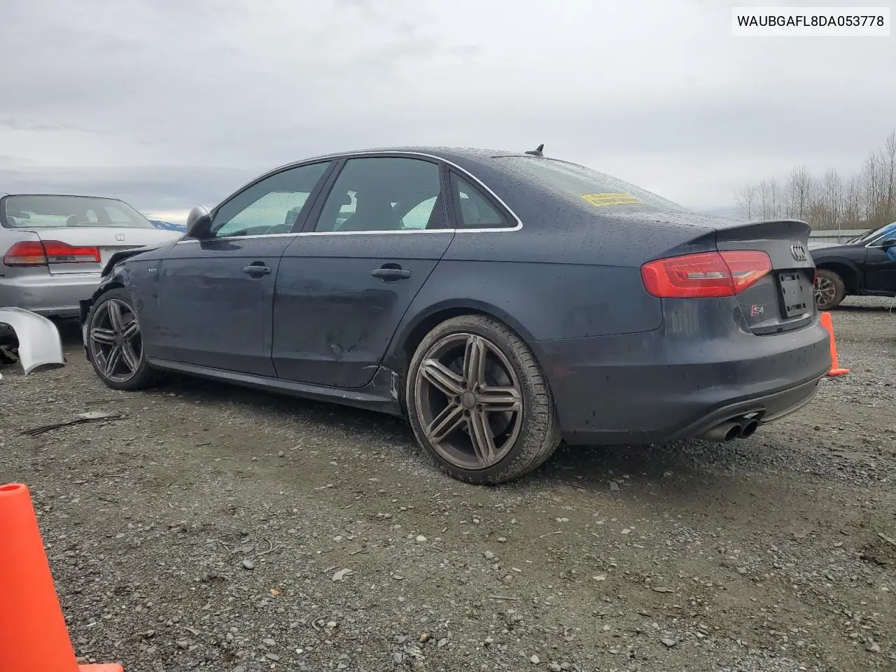 2013 Audi S4 Premium Plus VIN: WAUBGAFL8DA053778 Lot: 49816895