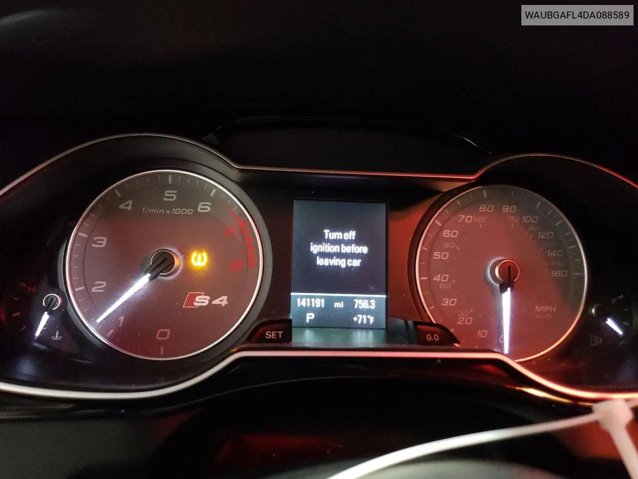2013 Audi S4 Premium Plus VIN: WAUBGAFL4DA088589 Lot: 60080445