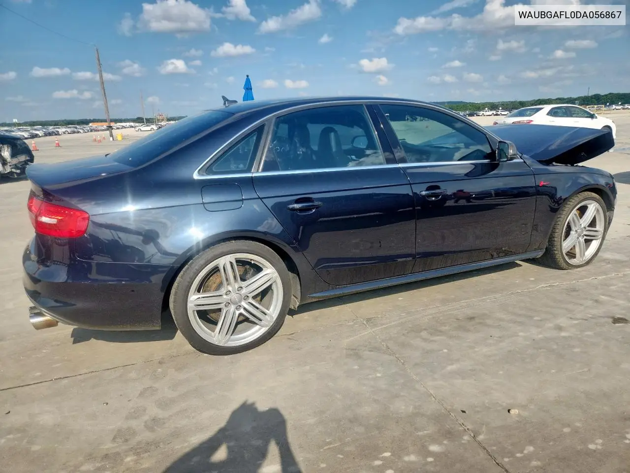 2013 Audi S4 Premium Plus VIN: WAUBGAFL0DA056867 Lot: 61077055