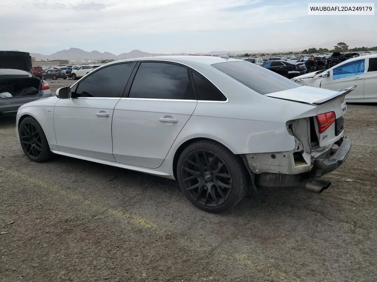 2013 Audi S4 Premium Plus VIN: WAUBGAFL2DA249179 Lot: 63099565