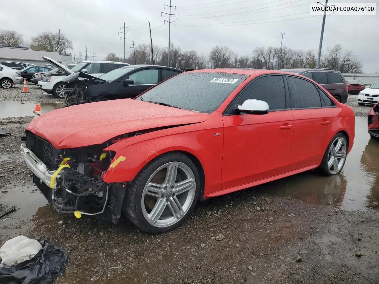 2013 Audi S4 Premium Plus VIN: WAUDGAFL0DA076190 Lot: 80737894