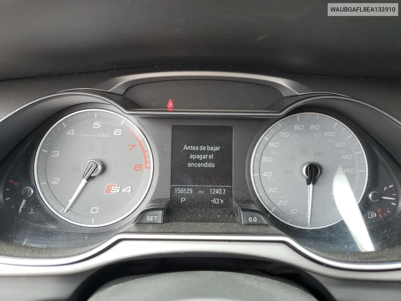 2014 Audi S4 Premium Plus VIN: WAUBGAFL8EA133910 Lot: 54787515