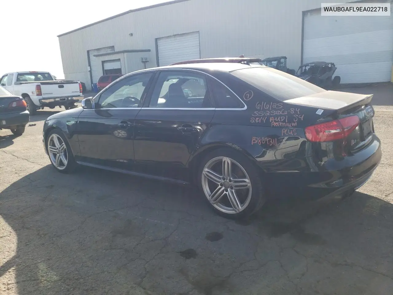 2014 Audi S4 Premium Plus VIN: WAUBGAFL9EA022718 Lot: 60835075