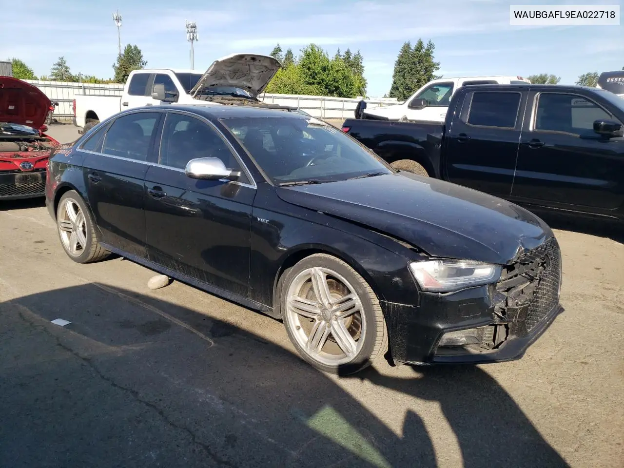 2014 Audi S4 Premium Plus VIN: WAUBGAFL9EA022718 Lot: 60835075