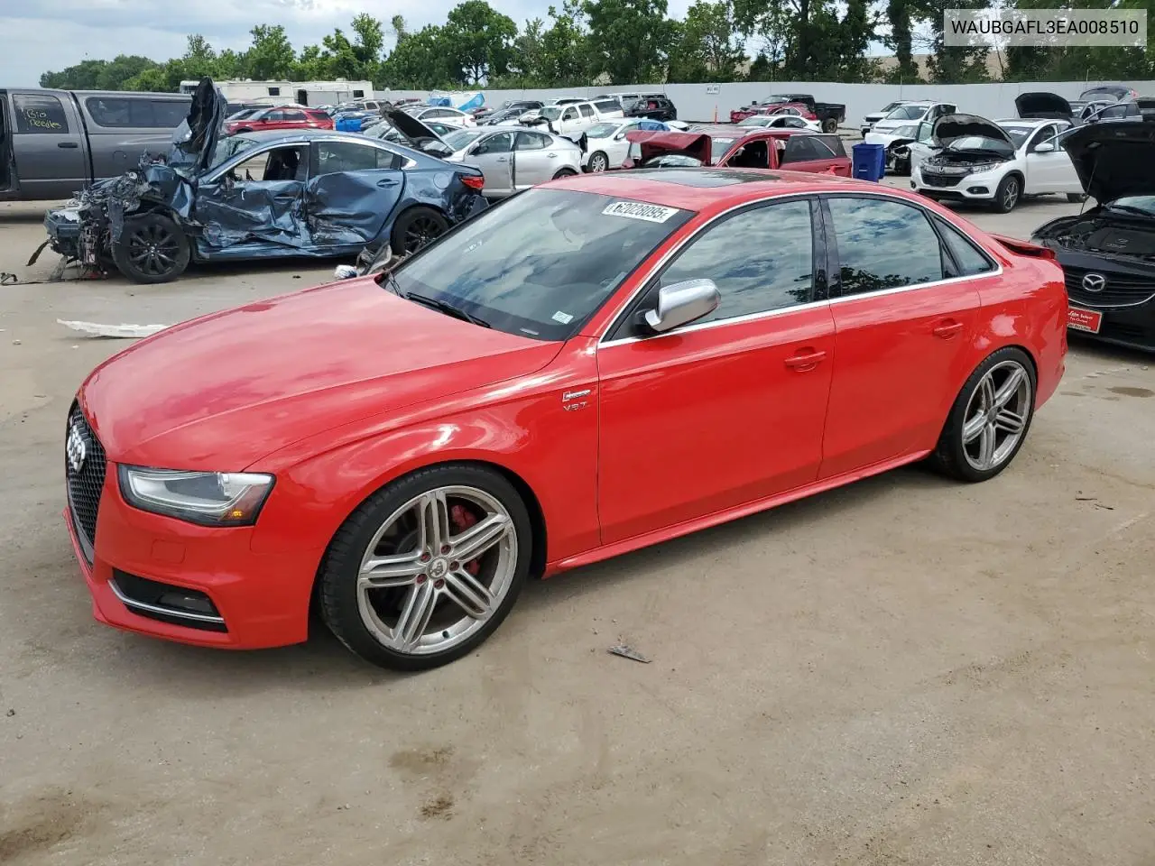 2014 Audi S4 Premium Plus VIN: WAUBGAFL3EA008510 Lot: 62028095