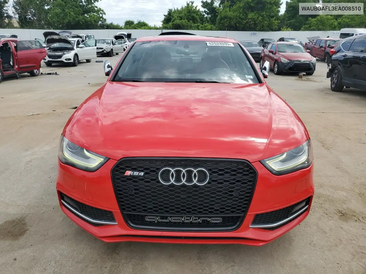 2014 Audi S4 Premium Plus VIN: WAUBGAFL3EA008510 Lot: 62028095