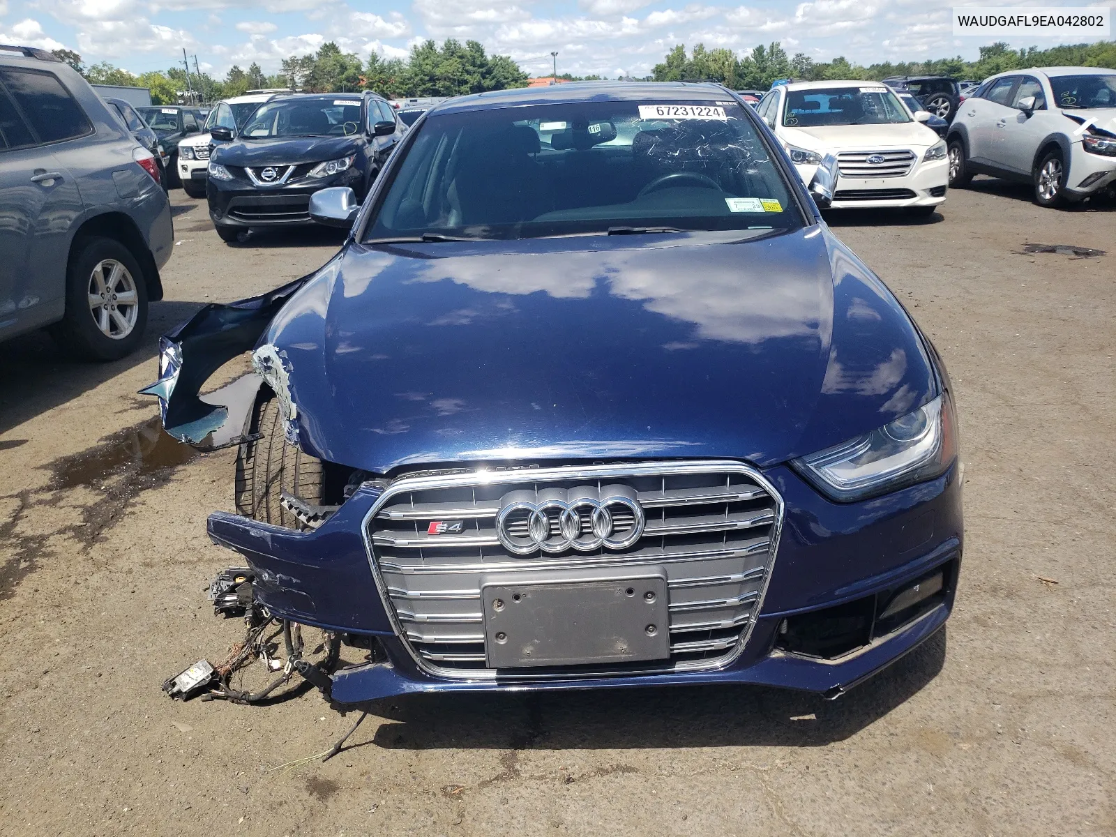 2014 Audi S4 Premium Plus VIN: WAUDGAFL9EA042802 Lot: 67231224