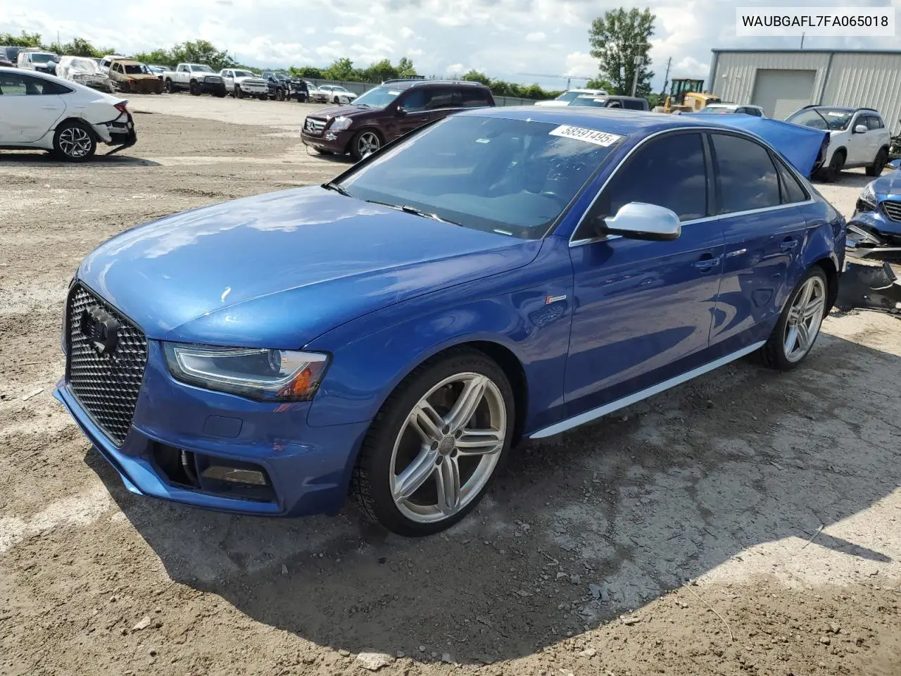2015 Audi S4 Premium Plus VIN: WAUBGAFL7FA065018 Lot: 58591495