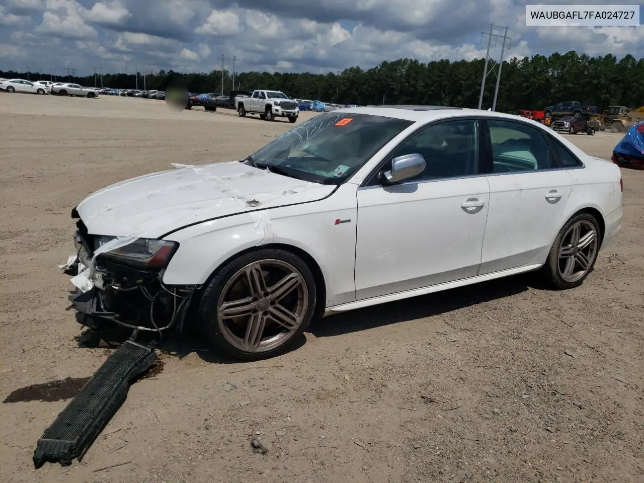 2015 Audi S4 Premium Plus VIN: WAUBGAFL7FA024727 Lot: 59746405