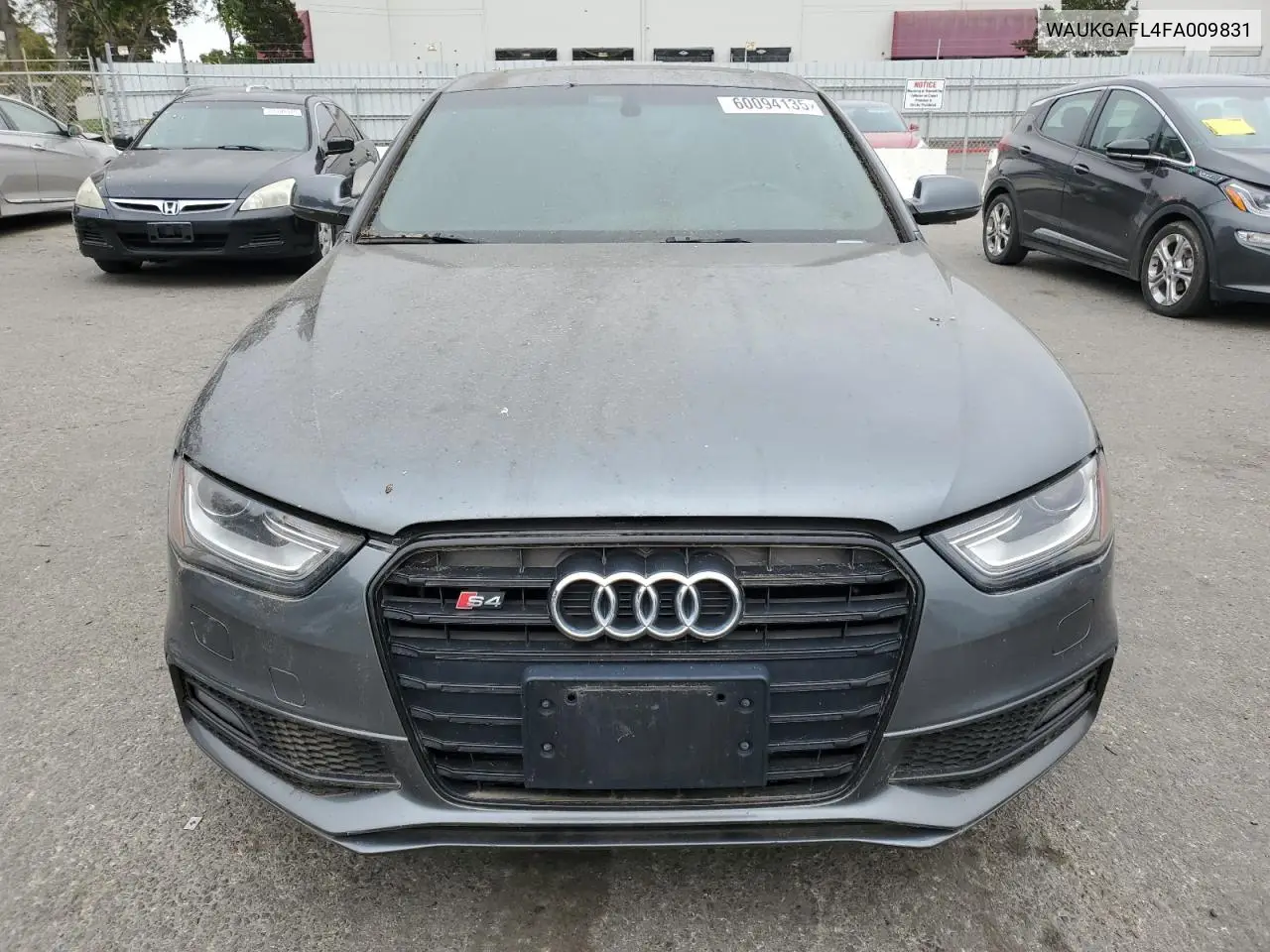 2015 Audi S4 Prestige VIN: WAUKGAFL4FA009831 Lot: 60094135