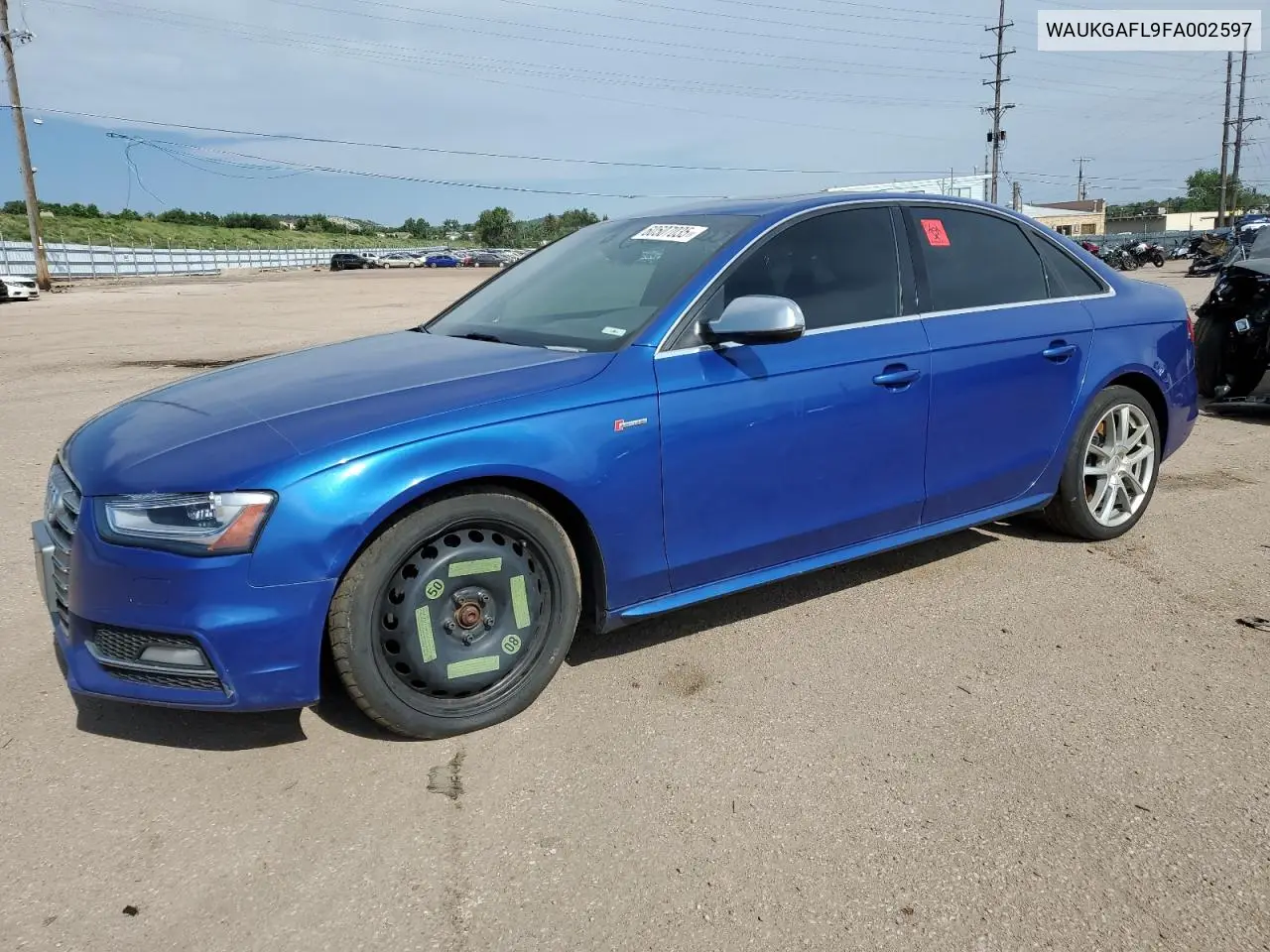 2015 Audi S4 Prestige VIN: WAUKGAFL9FA002597 Lot: 60507035