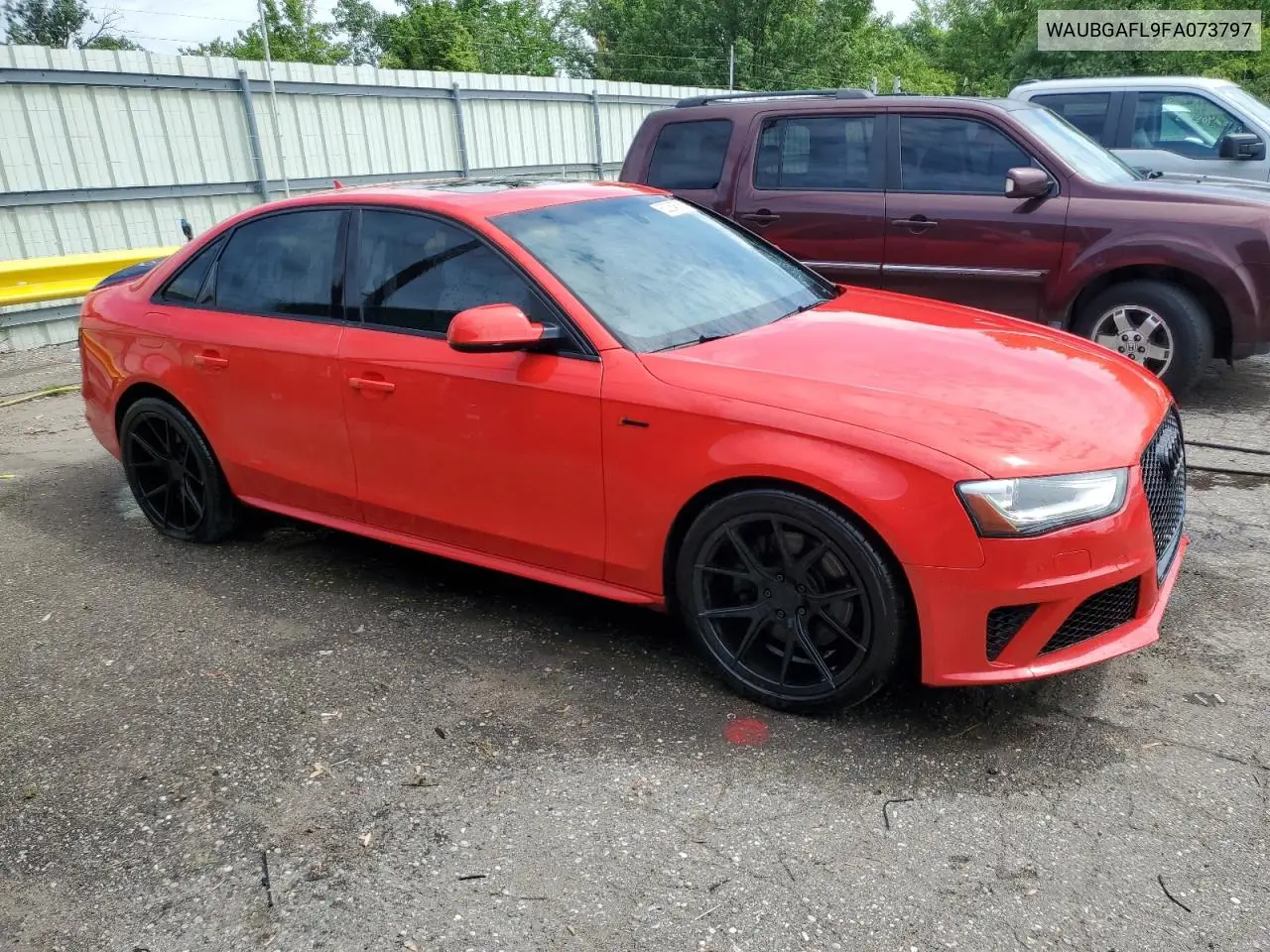 2015 Audi S4 Premium Plus VIN: WAUBGAFL9FA073797 Lot: 62284505