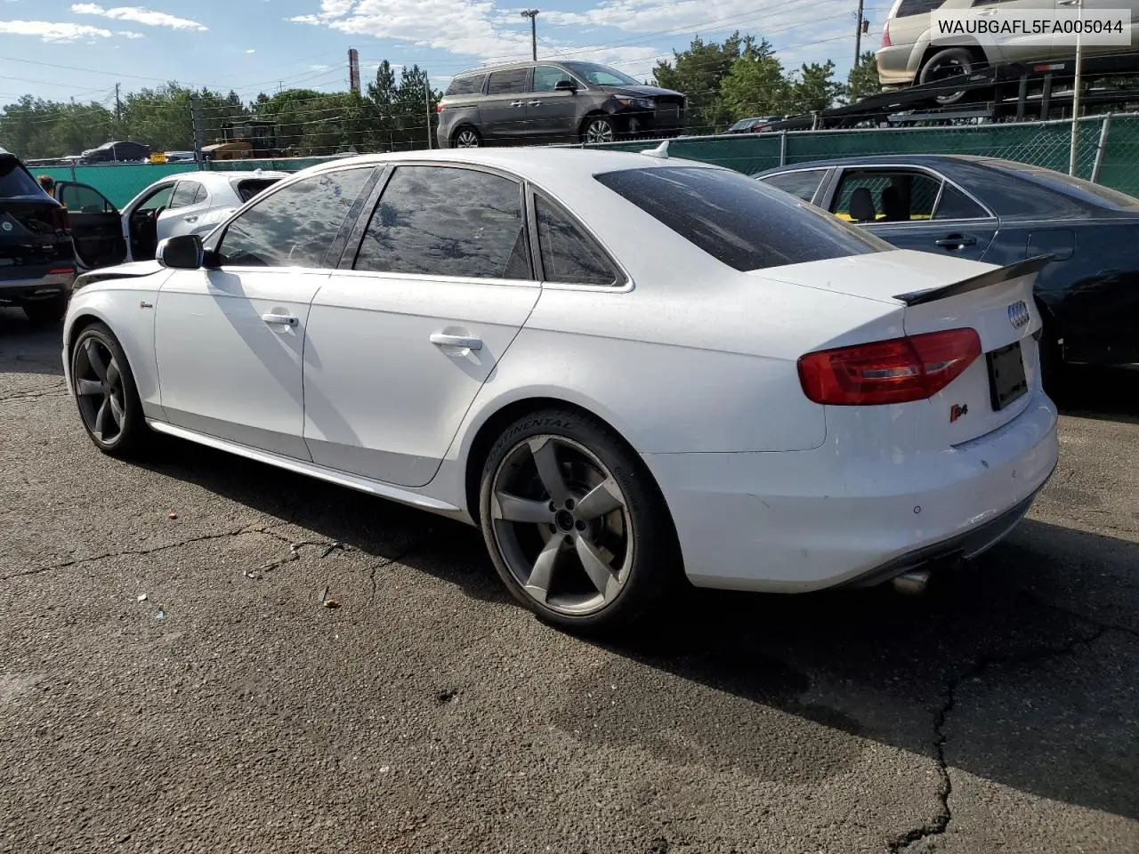 2015 Audi S4 Premium Plus VIN: WAUBGAFL5FA005044 Lot: 64131945