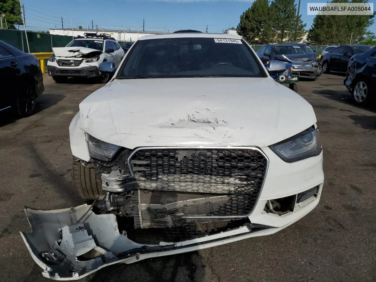 2015 Audi S4 Premium Plus VIN: WAUBGAFL5FA005044 Lot: 64131945