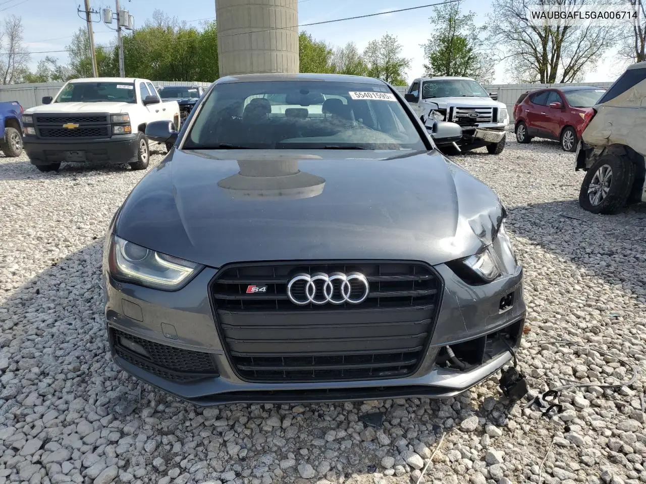 2016 Audi S4 Premium Plus VIN: WAUBGAFL5GA006714 Lot: 55401595