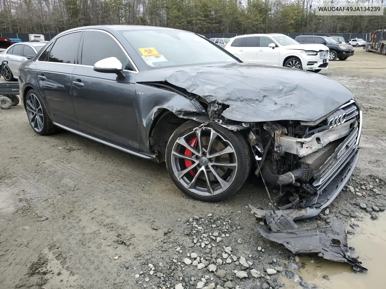 2018 Audi S4 Prestige VIN: WAUC4AF49JA134239 Lot: 44720155