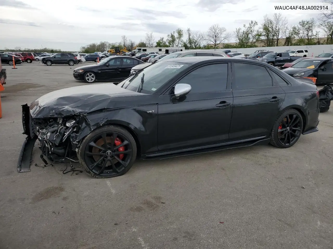 2018 Audi S4 Prestige VIN: WAUC4AF48JA002914 Lot: 51849425