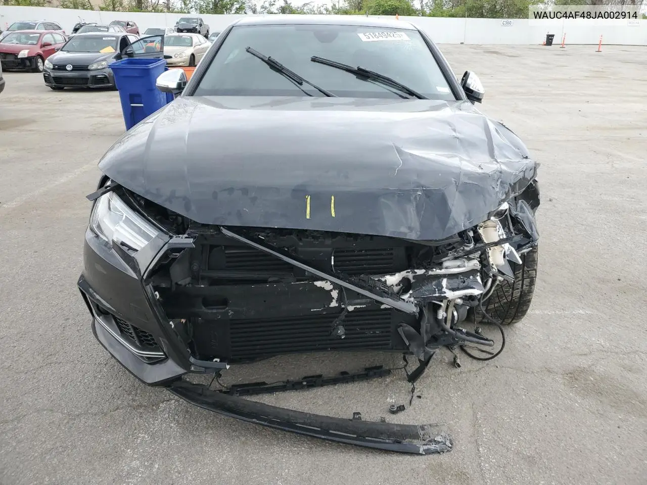 2018 Audi S4 Prestige VIN: WAUC4AF48JA002914 Lot: 51849425