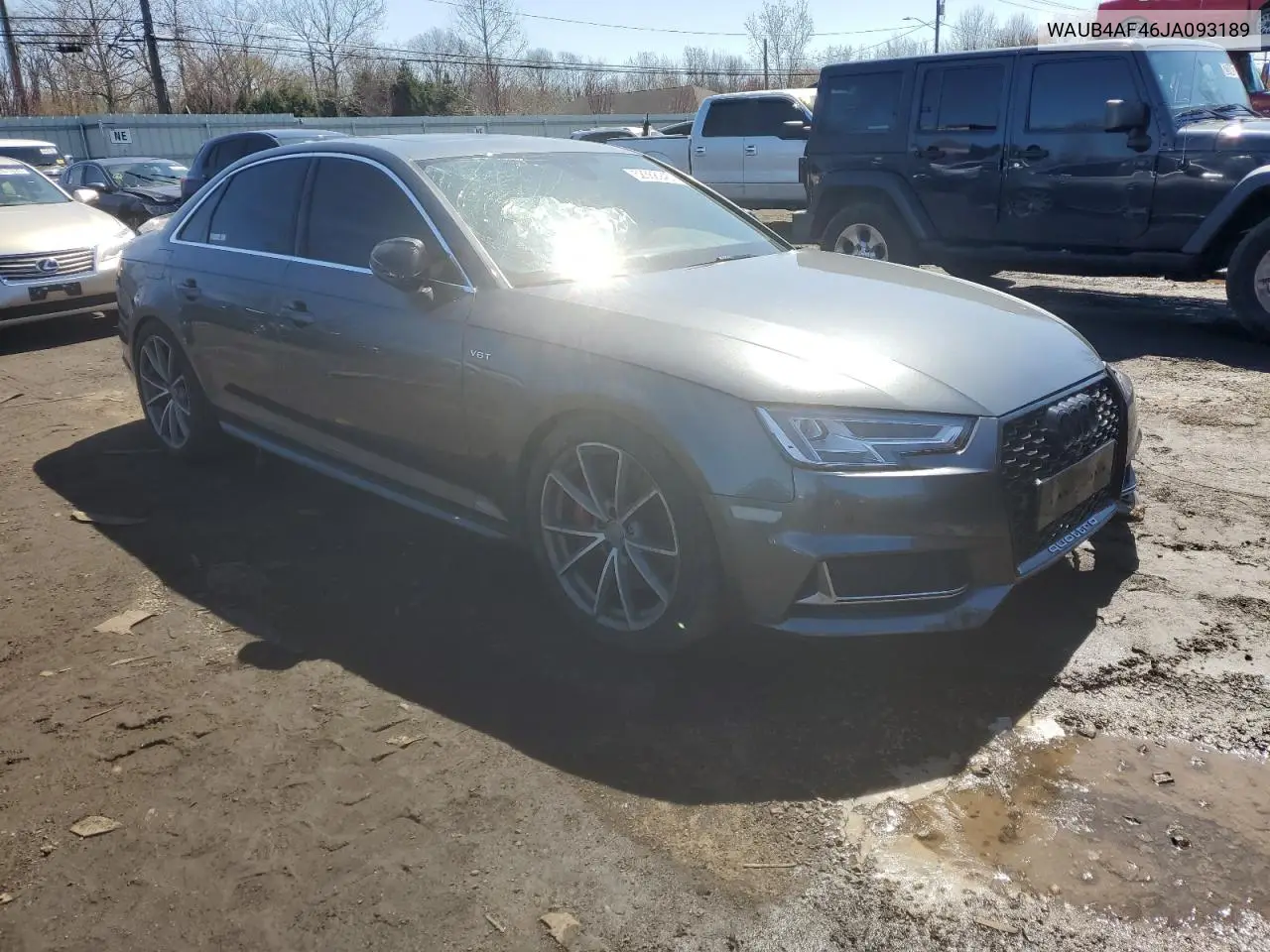 2018 Audi S4 Premium Plus VIN: WAUB4AF46JA093189 Lot: 52368945