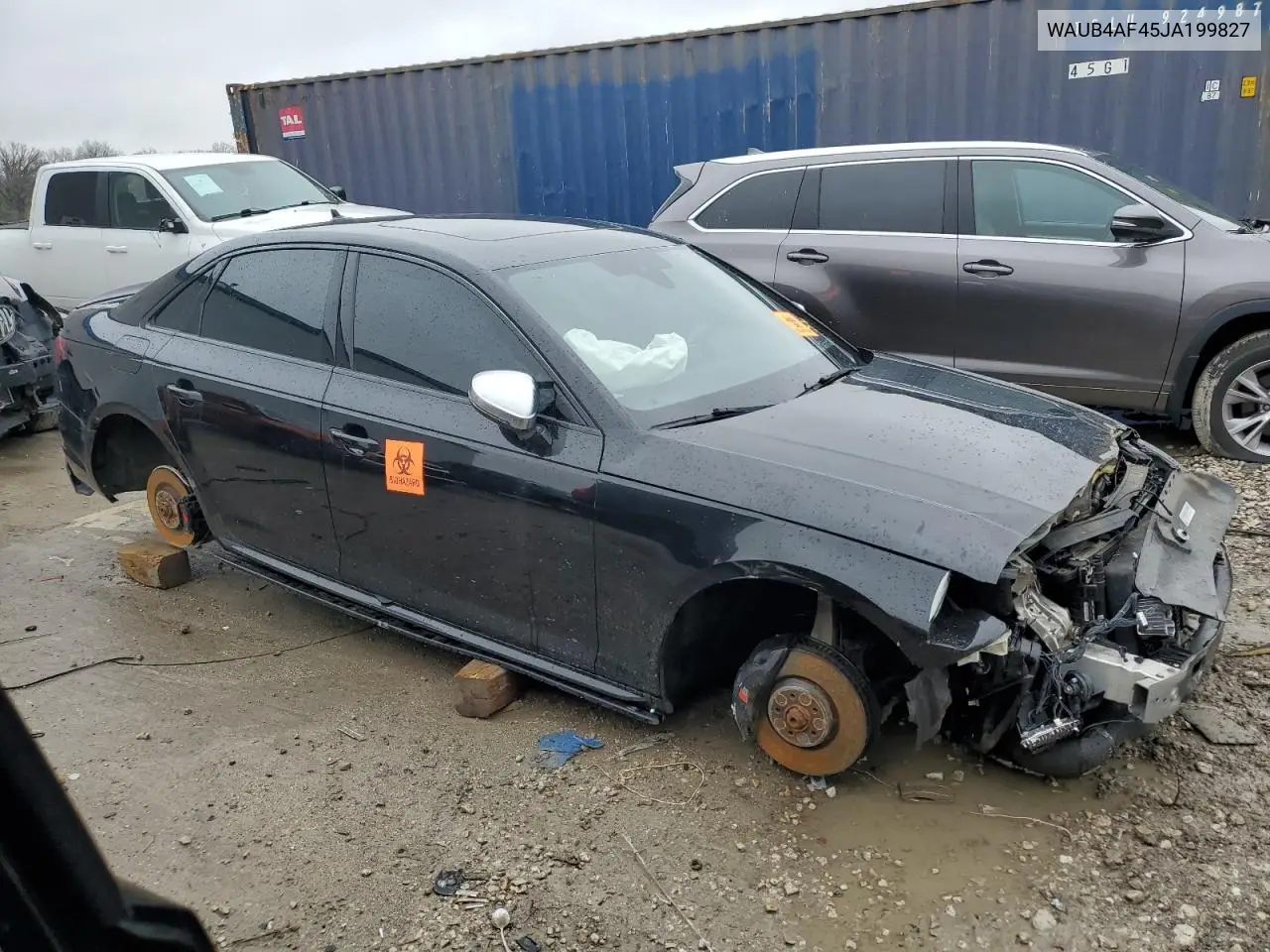 2018 Audi S4 Premium Plus VIN: WAUB4AF45JA199827 Lot: 54933295