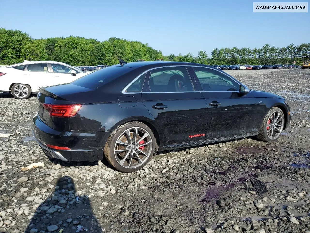 2018 Audi S4 Premium Plus VIN: WAUB4AF45JA004499 Lot: 61510335
