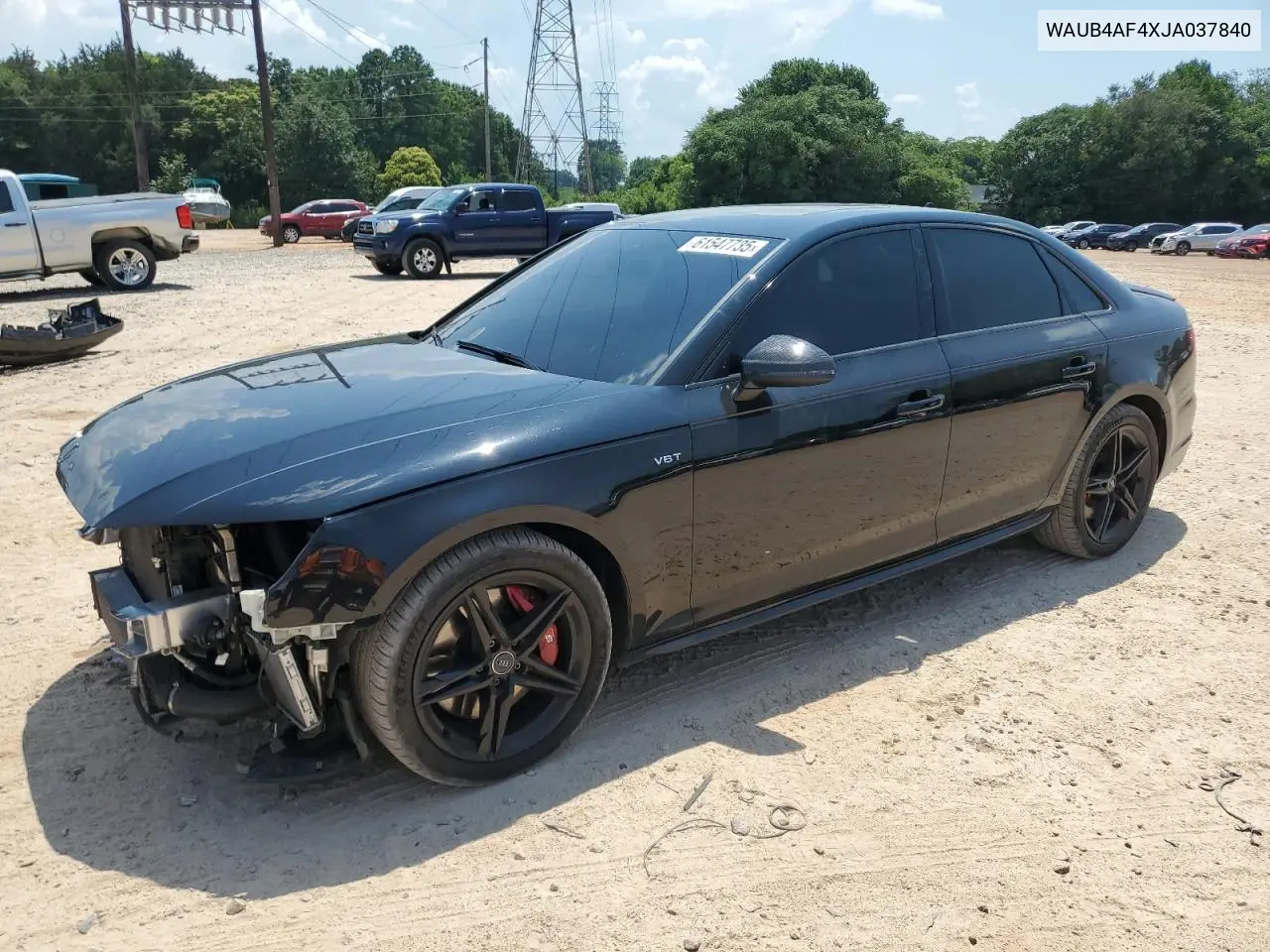 2018 Audi S4 Premium Plus VIN: WAUB4AF4XJA037840 Lot: 61547735