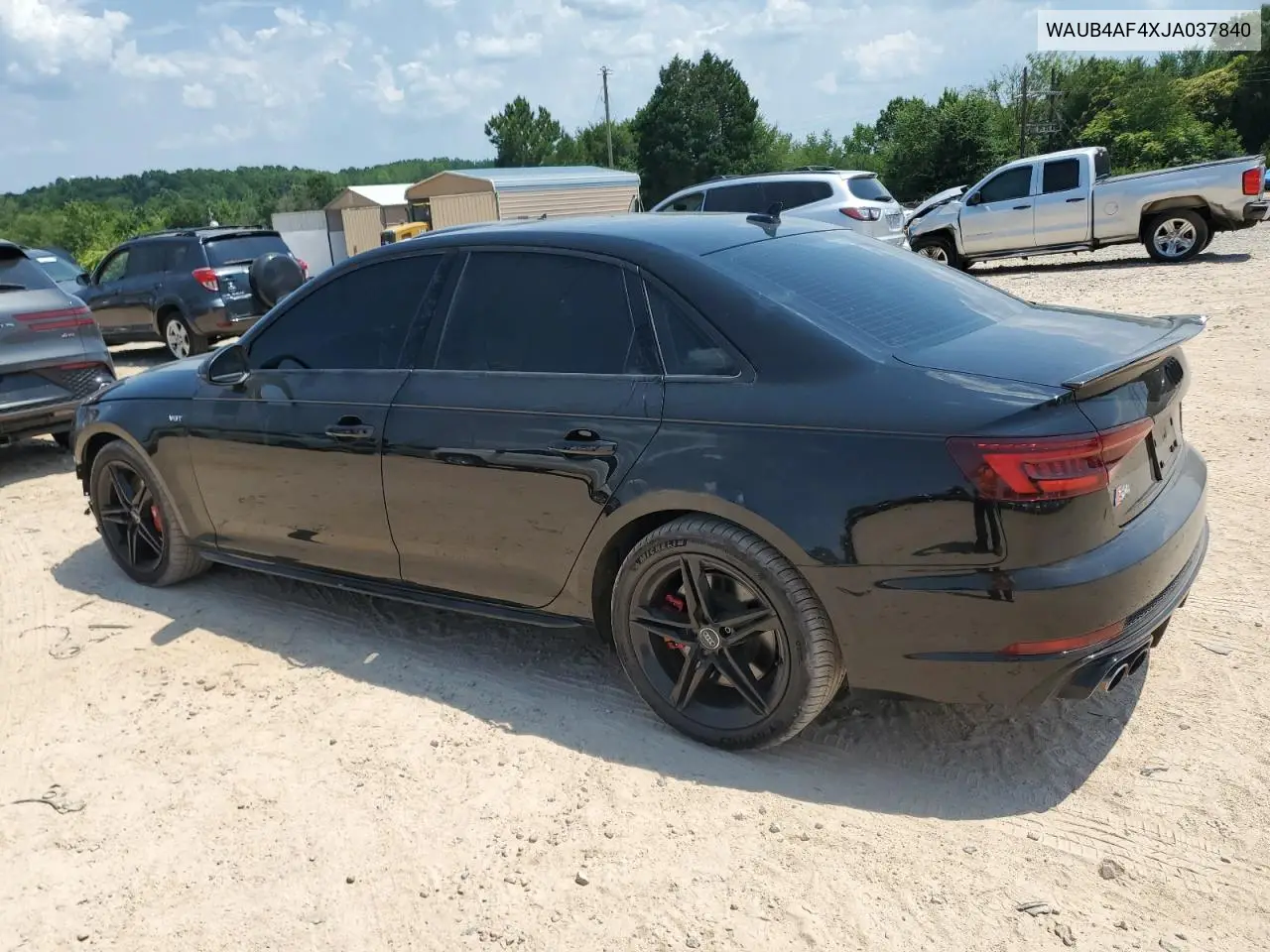2018 Audi S4 Premium Plus VIN: WAUB4AF4XJA037840 Lot: 61547735