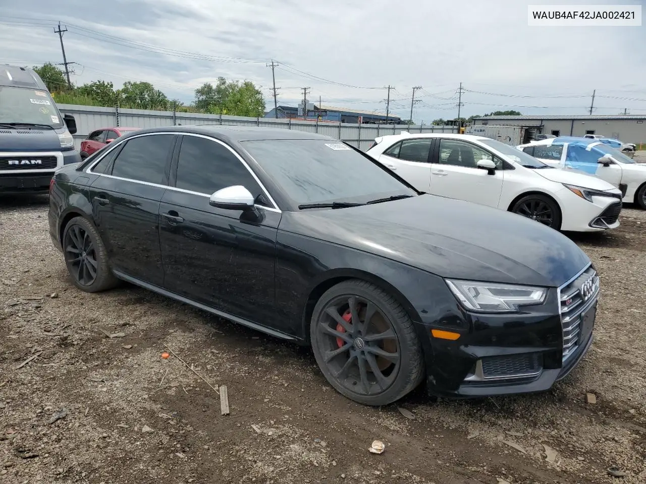 2018 Audi S4 Premium Plus VIN: WAUB4AF42JA002421 Lot: 61956635