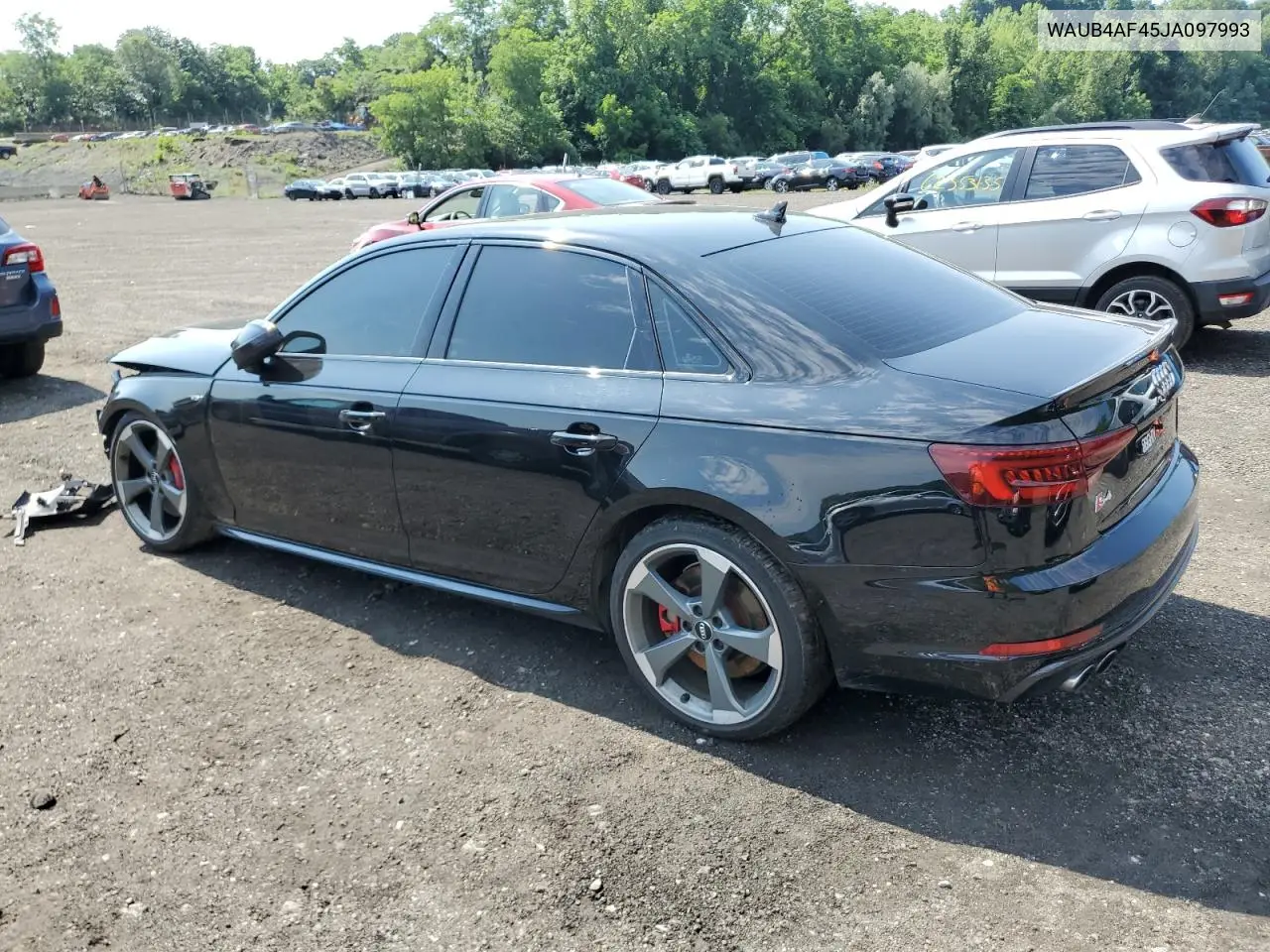 2018 Audi S4 Premium Plus VIN: WAUB4AF45JA097993 Lot: 62834355