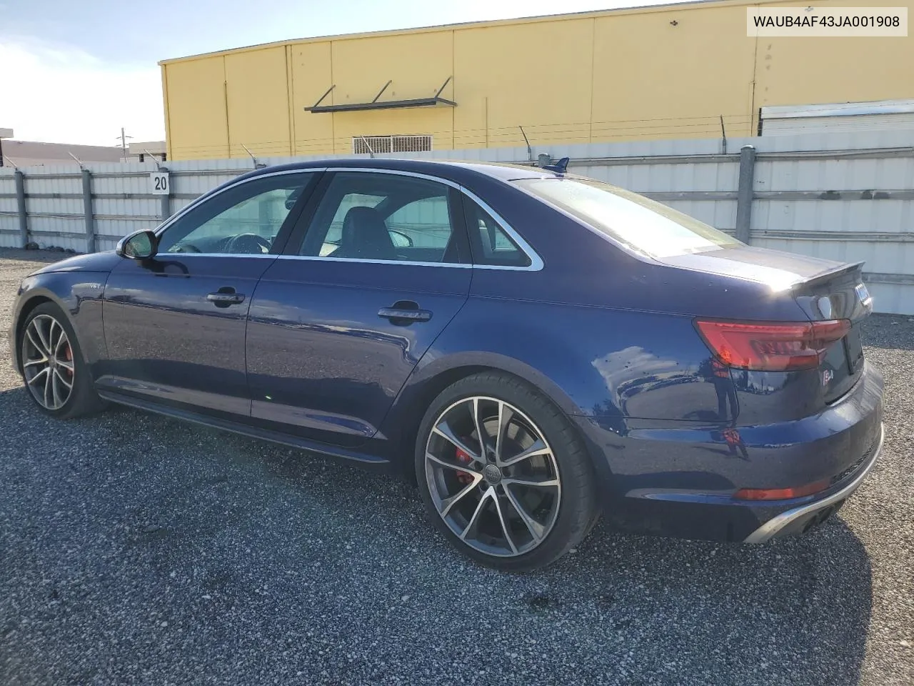 2018 Audi S4 Premium Plus VIN: WAUB4AF43JA001908 Lot: 65942994