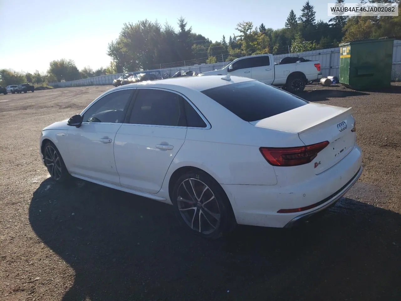 2018 Audi S4 Premium Plus VIN: WAUB4AF46JA002082 Lot: 70480114