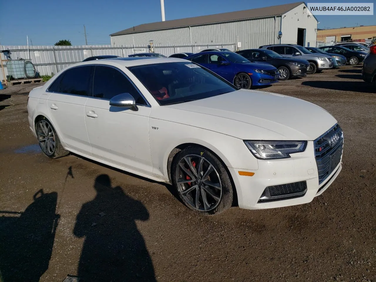 2018 Audi S4 Premium Plus VIN: WAUB4AF46JA002082 Lot: 70480114