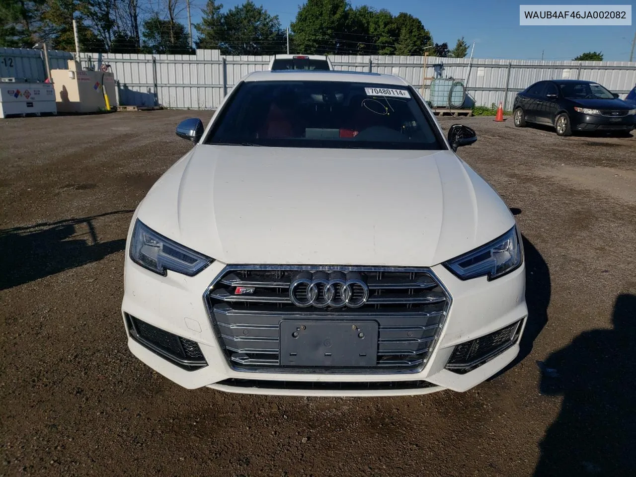 2018 Audi S4 Premium Plus VIN: WAUB4AF46JA002082 Lot: 70480114