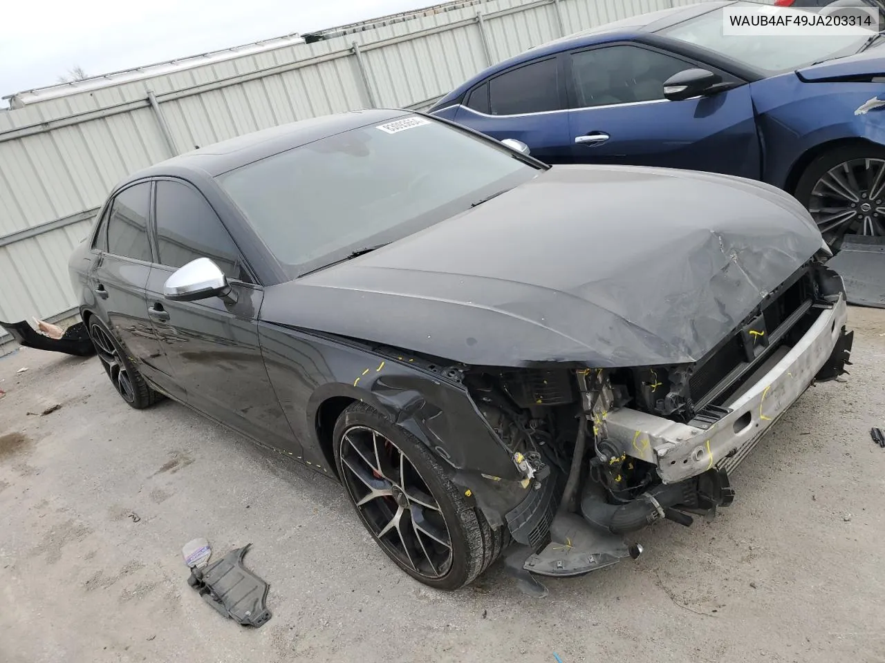 2018 Audi S4 Premium Plus VIN: WAUB4AF49JA203314 Lot: 83093654