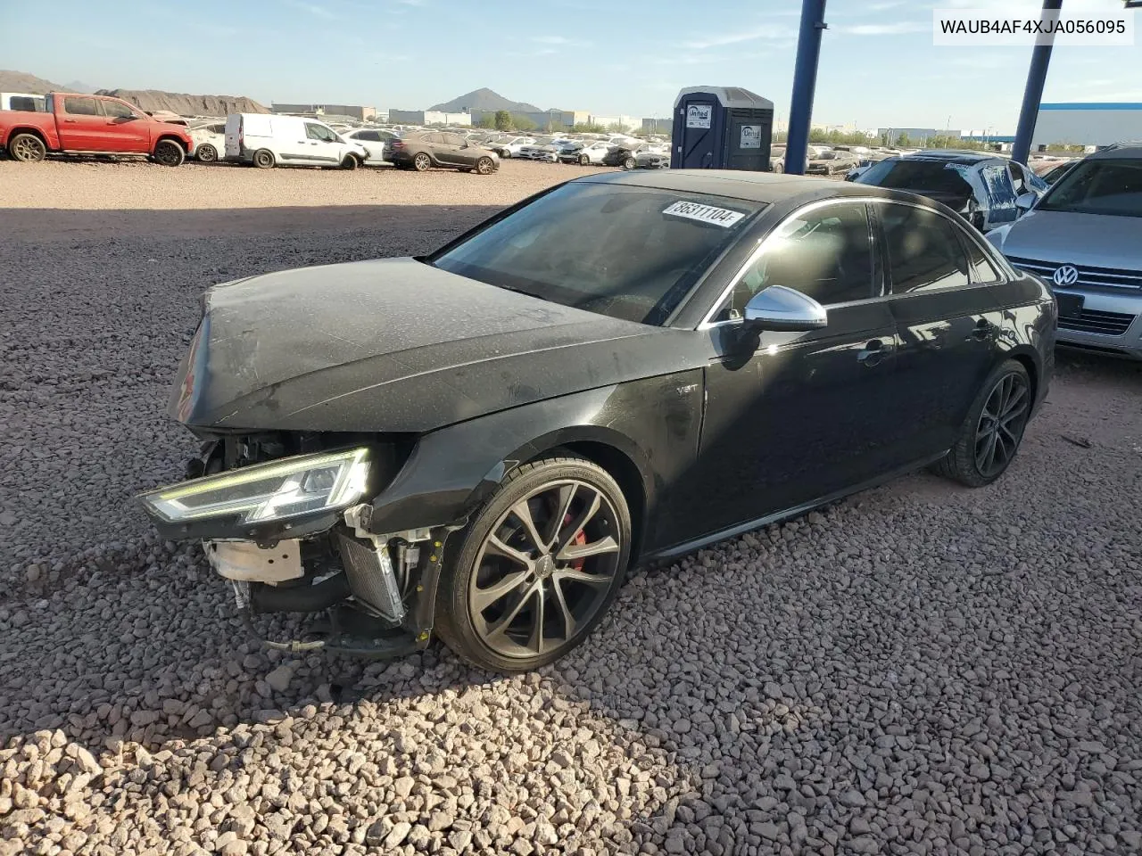 2018 Audi S4 Premium Plus VIN: WAUB4AF4XJA056095 Lot: 86311104