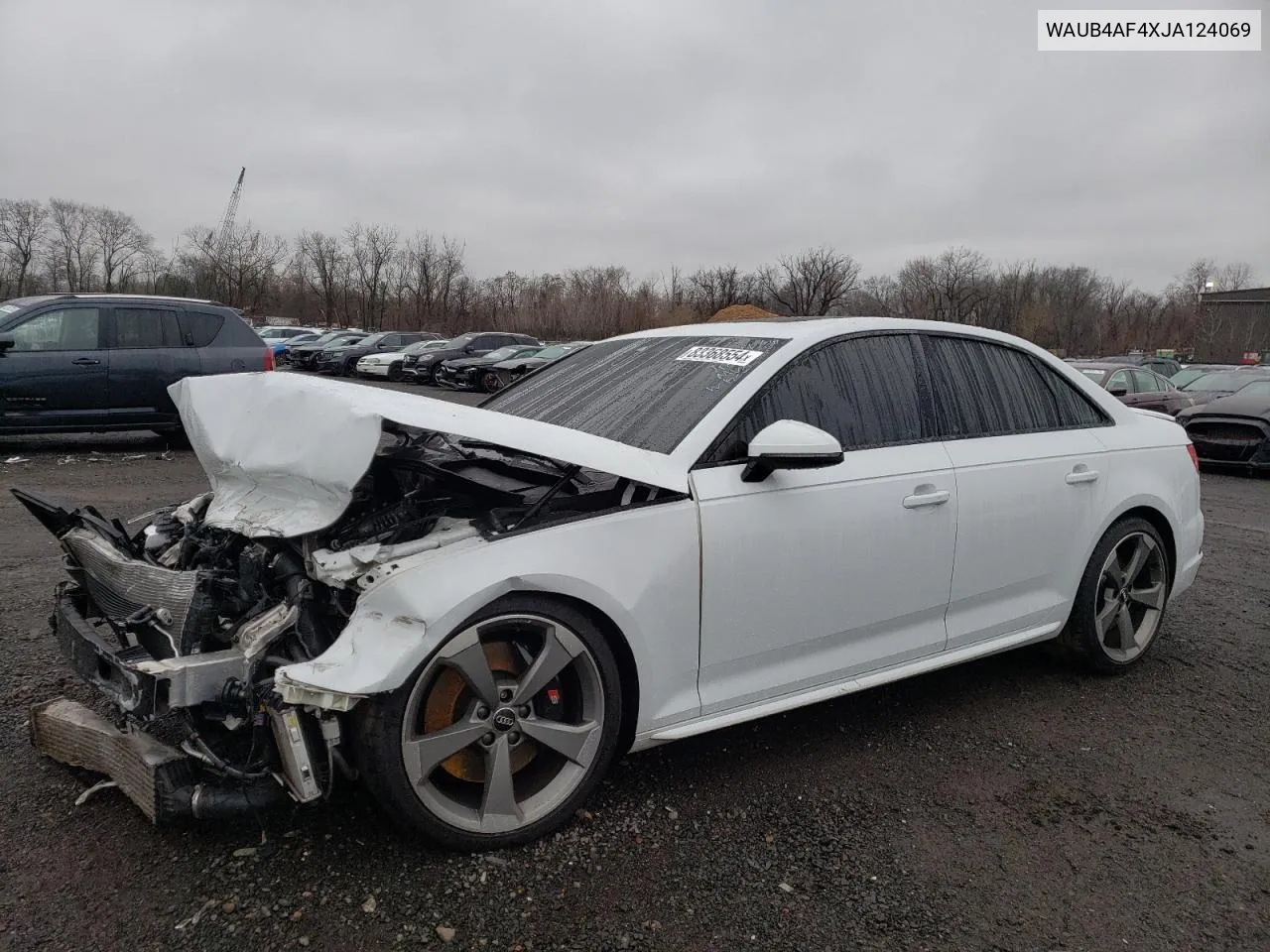 2018 Audi S4 Premium Plus VIN: WAUB4AF4XJA124069 Lot: 87669205