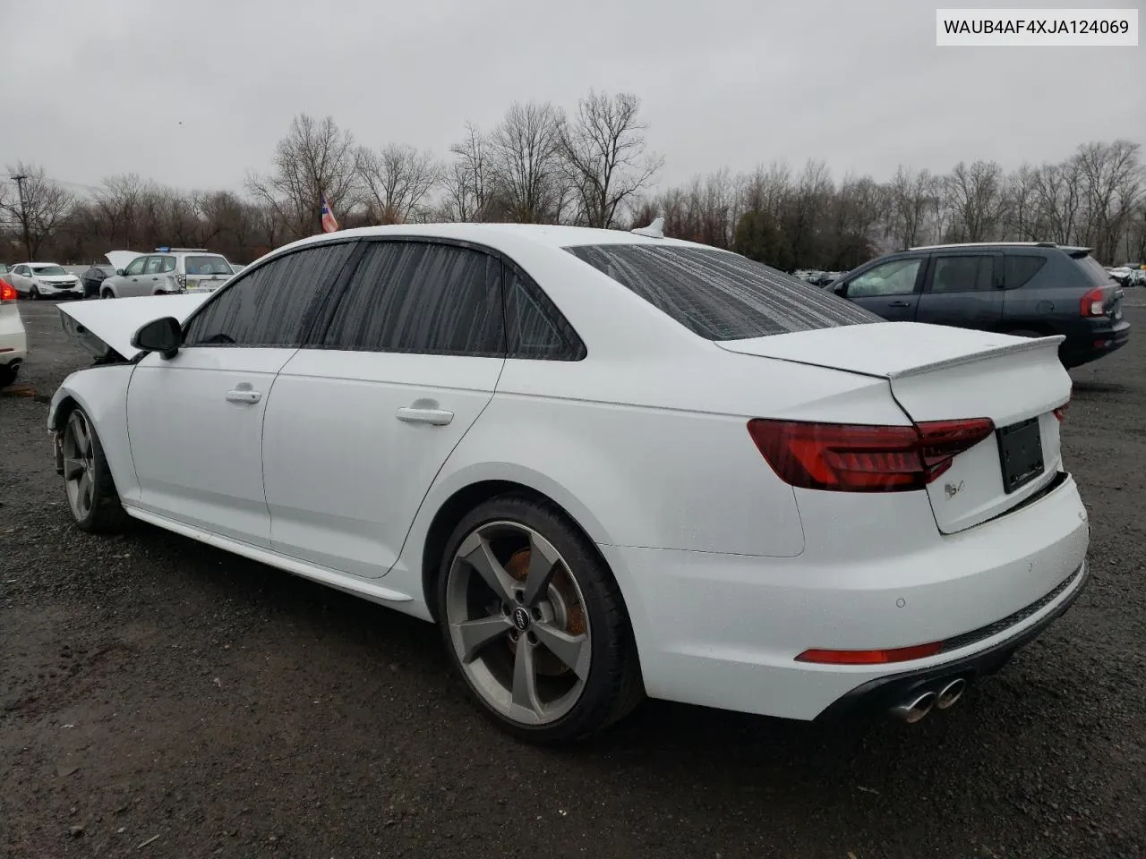 2018 Audi S4 Premium Plus VIN: WAUB4AF4XJA124069 Lot: 87669205