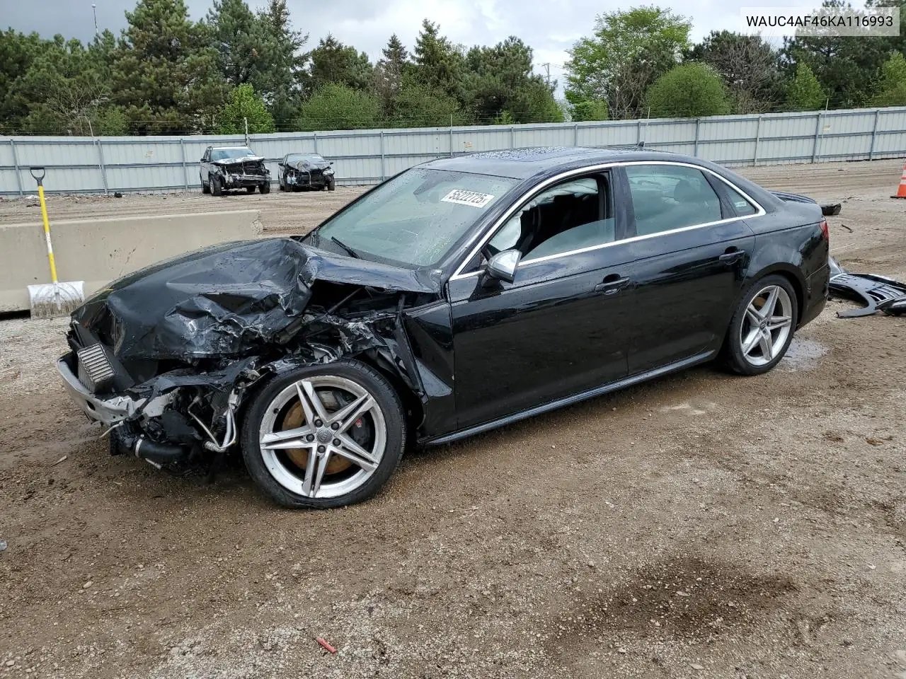 2019 Audi S4 Prestige VIN: WAUC4AF46KA116993 Lot: 55222725
