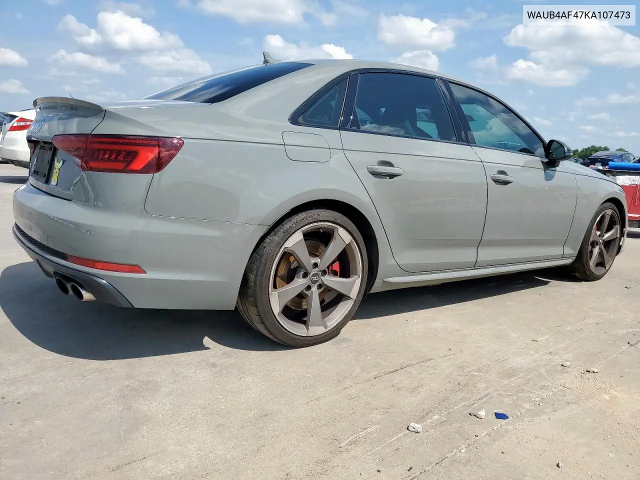 2019 Audi S4 Premium Plus VIN: WAUB4AF47KA107473 Lot: 61030565