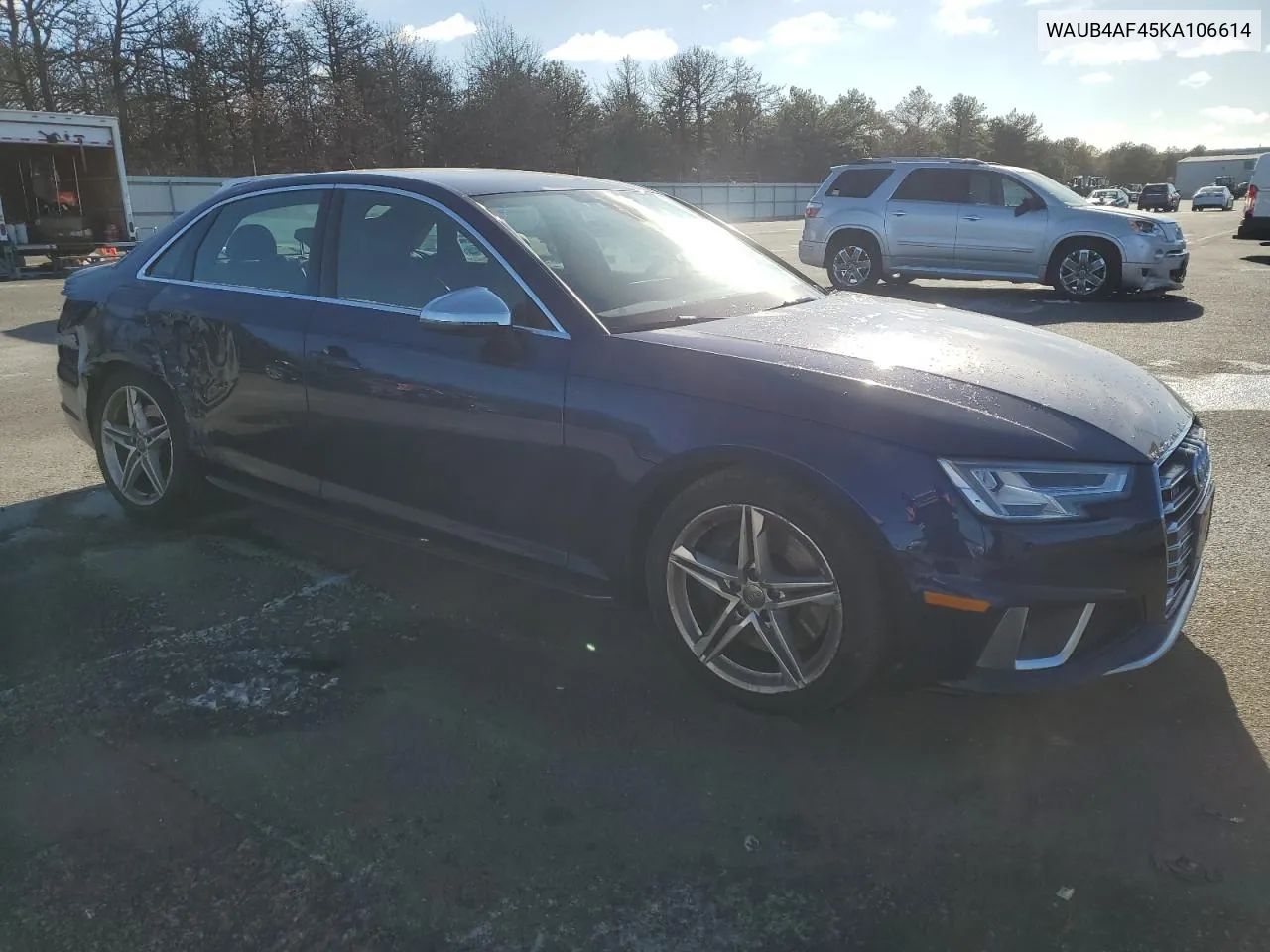 2019 Audi S4 Premium Plus VIN: WAUB4AF45KA106614 Lot: 85438034