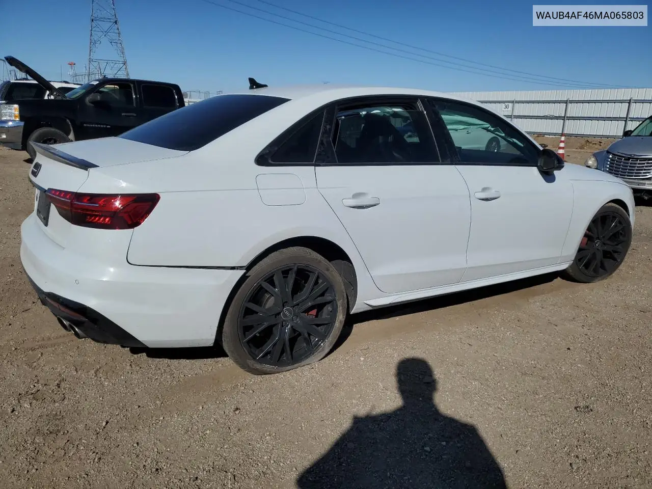 2021 Audi S4 Premium Plus VIN: WAUB4AF46MA065803 Lot: 46898075