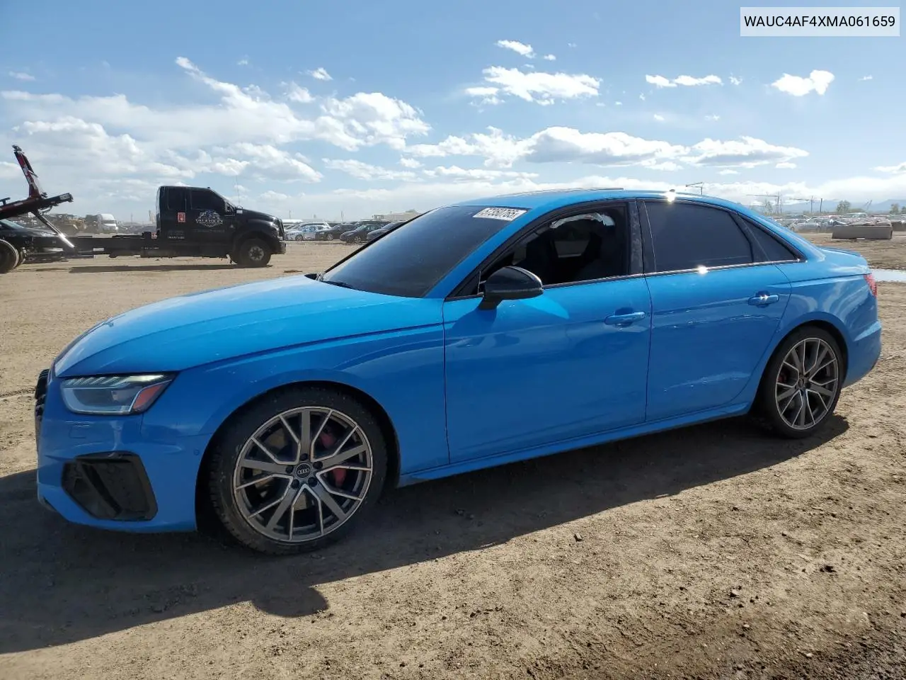 2021 Audi S4 Prestige VIN: WAUC4AF4XMA061659 Lot: 57350765