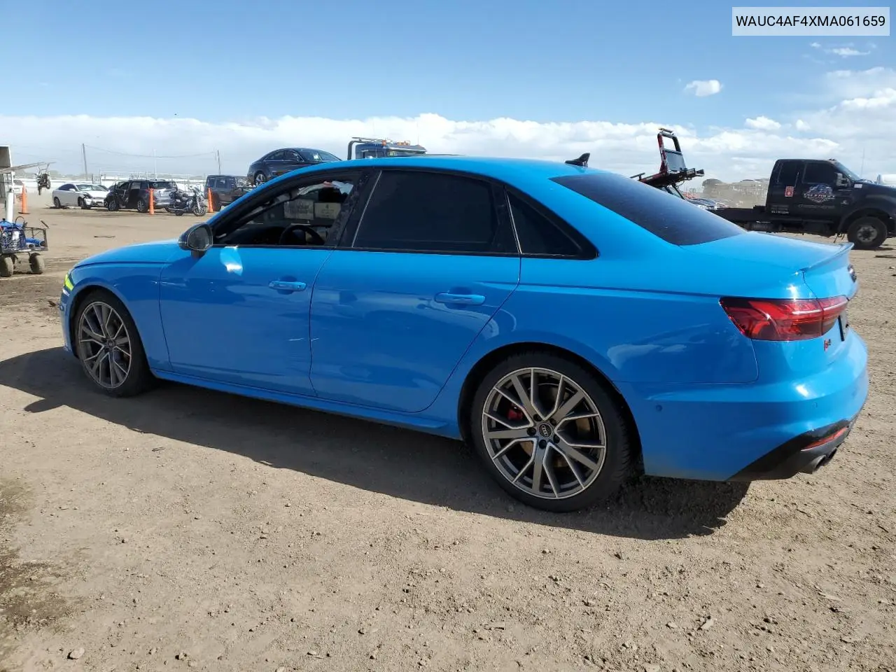 2021 Audi S4 Prestige VIN: WAUC4AF4XMA061659 Lot: 57350765