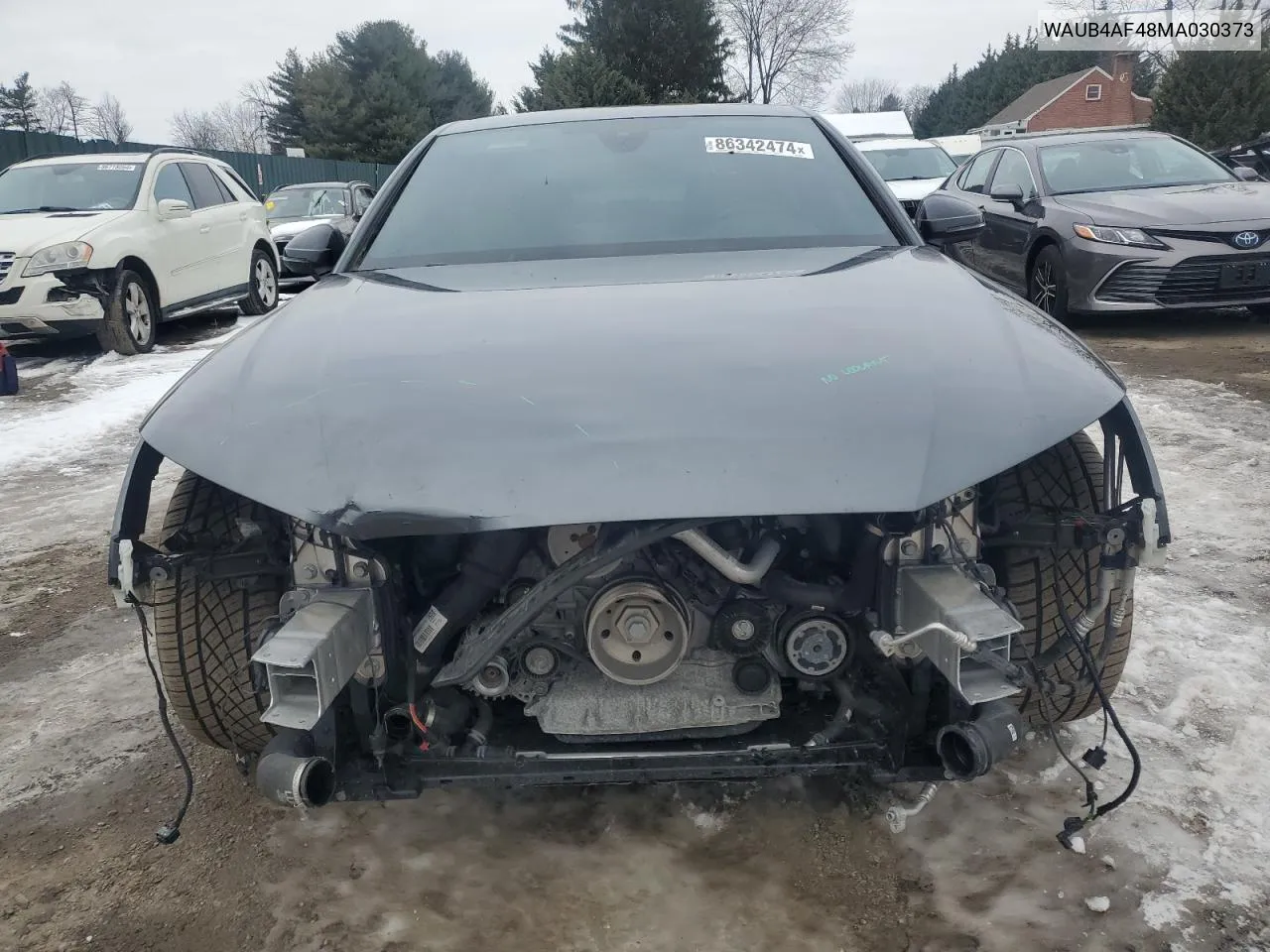 2021 Audi S4 Premium Plus VIN: WAUB4AF48MA030373 Lot: 86342474