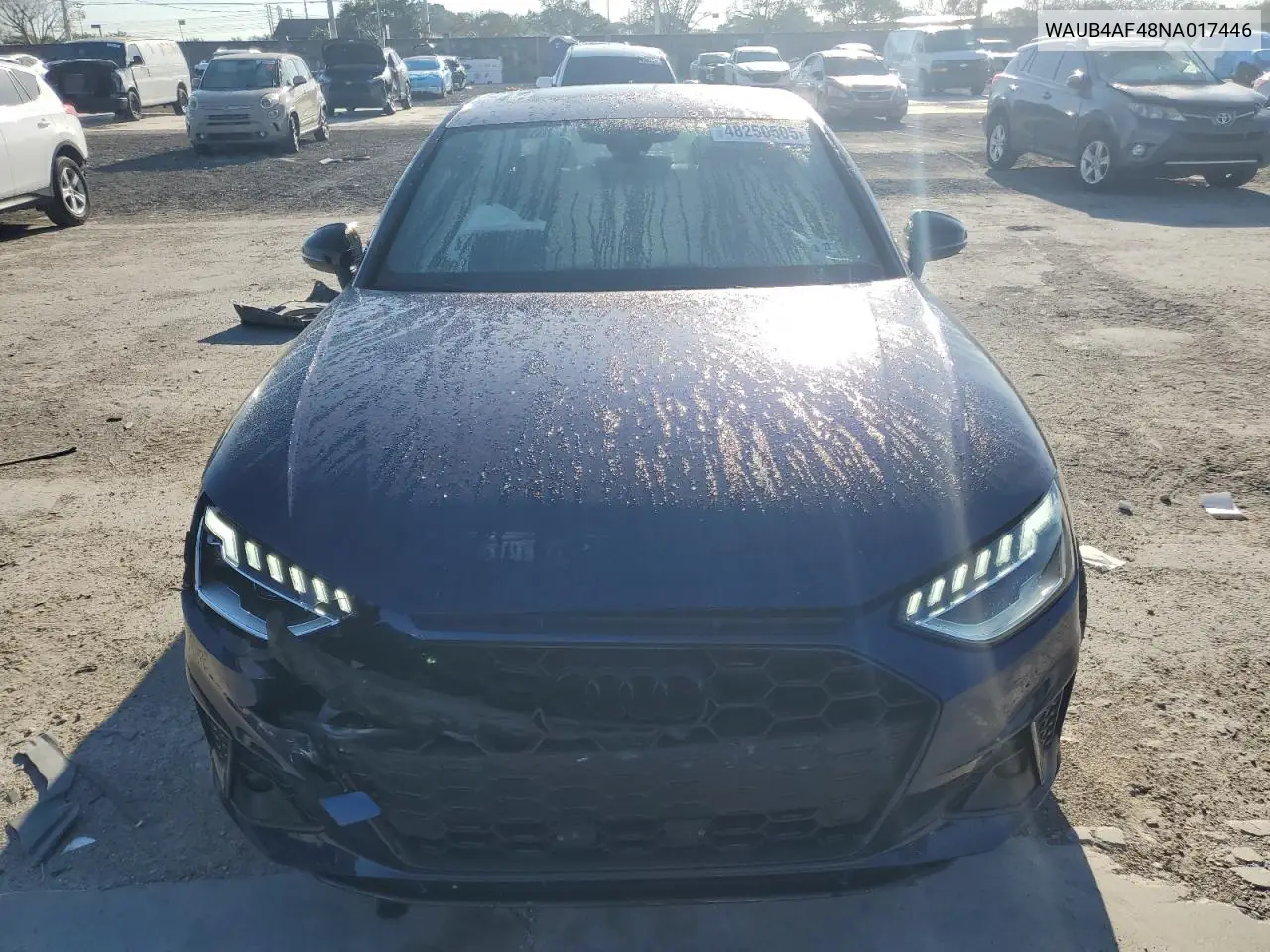 2022 Audi S4 Premium Plus VIN: WAUB4AF48NA017446 Lot: 48250505