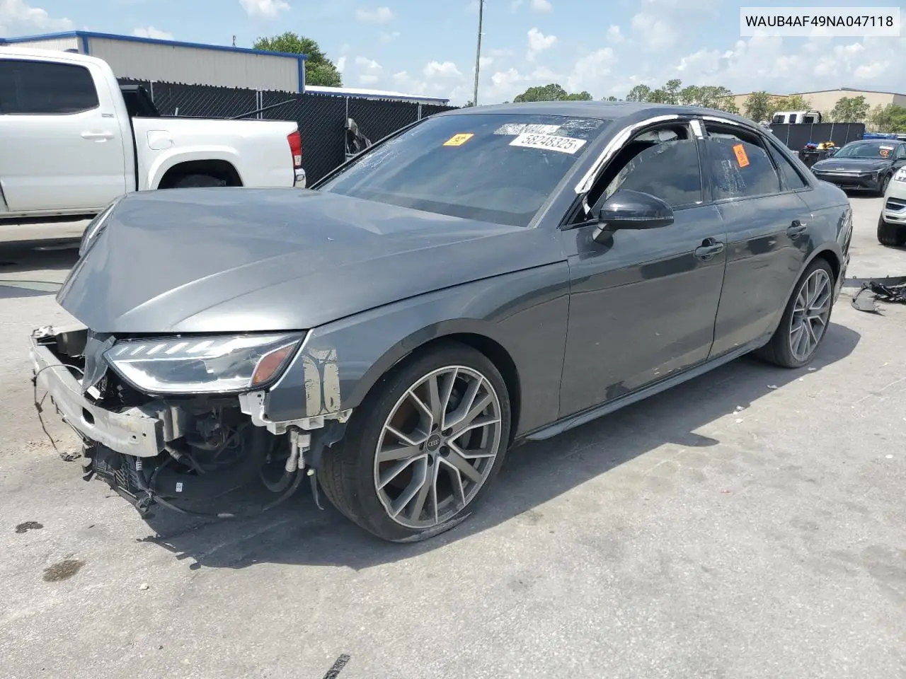 2022 Audi S4 Premium Plus VIN: WAUB4AF49NA047118 Lot: 58248325